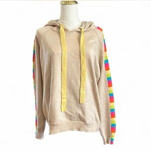 FATE striped oatmeal sweater in SMALL